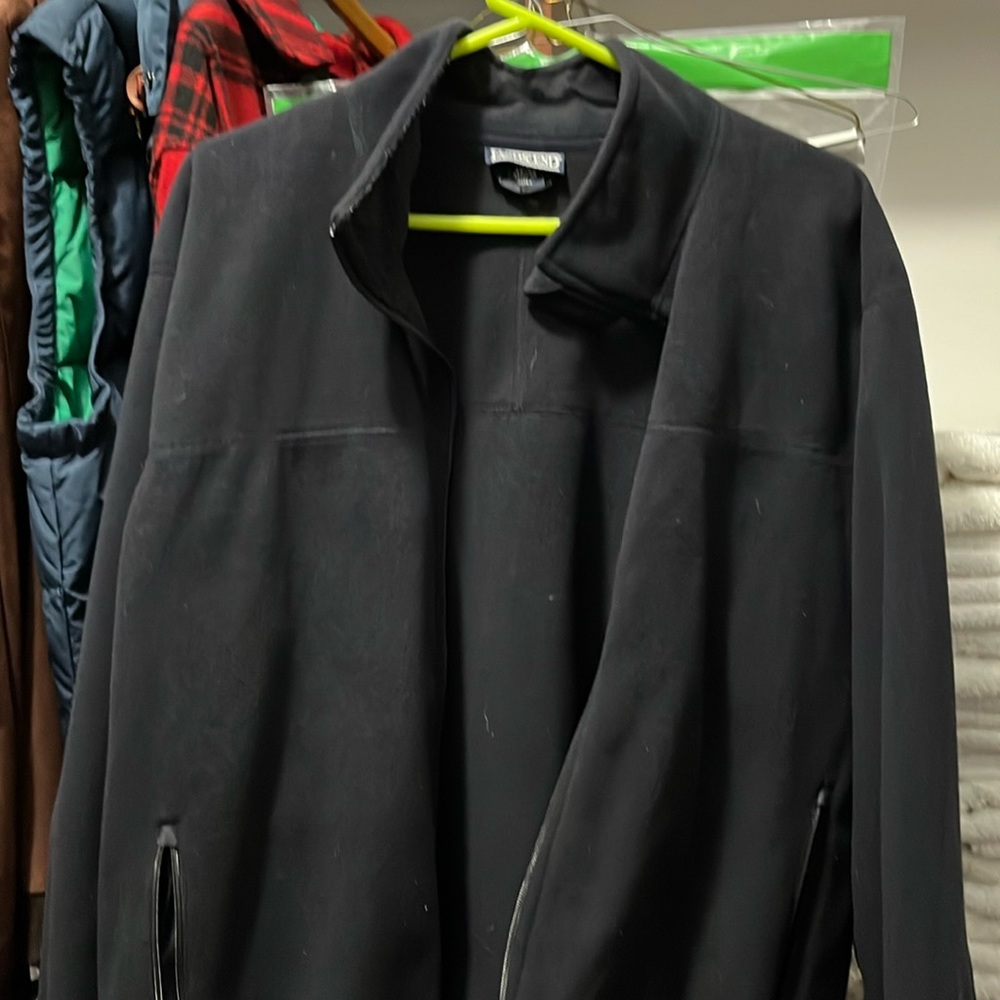 Lands End black fleece jacket